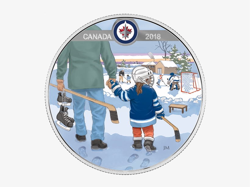 Pure Silver Coloured Coin - Winnipeg Jets New Logo 2011, transparent png download