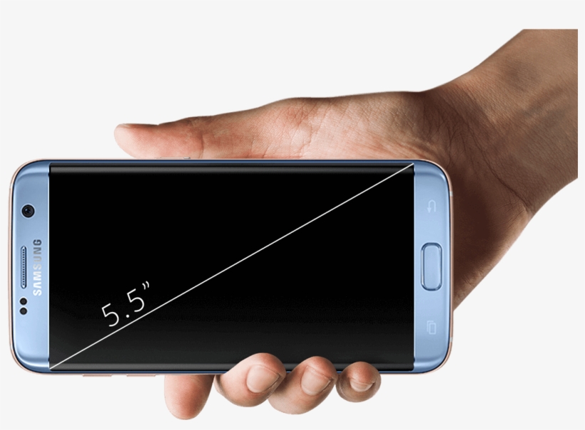 S7 Edge Coral Blue Display - S7 Prata E S7 Edge Prata, transparent png download