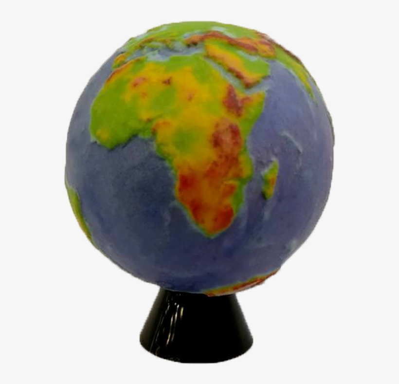3d Printed Earth Globe False Colour Relief - Globe, transparent png download