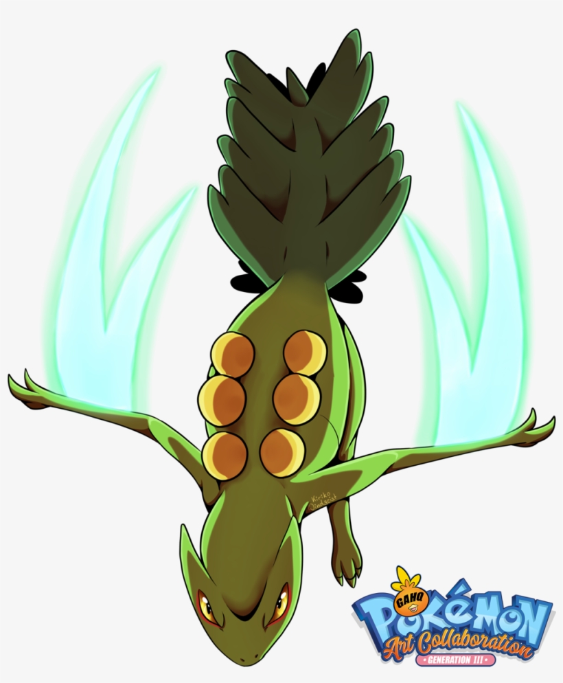 #254 Sceptile Used Leaf Blade And Dragon Claw In Our - Cartoon, transparent png download