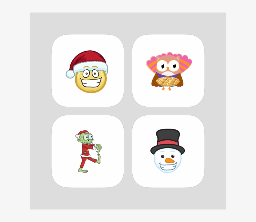 Merry Christmas Pack On The App Store - Cartoon PNG Image | Transparent ...