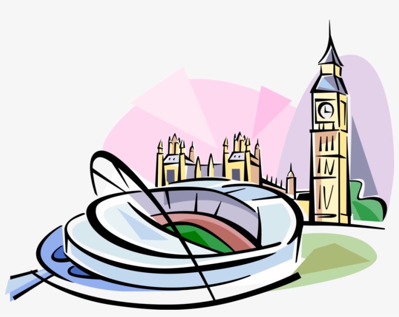 Vector Illustration Of Wembley Football Stadium, Wembley, - Wembley Clipart, transparent png download