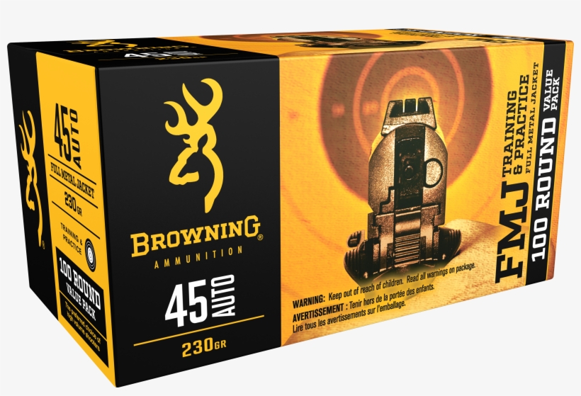 Browning Ammo B191800454 Training & Practice 45 Automatic, transparent png download