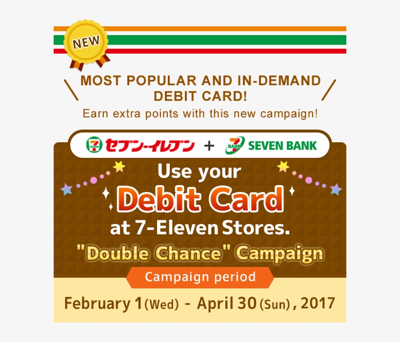 Use Your Debit Card At 7-elevenstores - Seven Bank, transparent png download