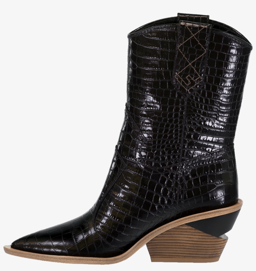 Fendi - Fendi Black Cowboy Boots, transparent png download
