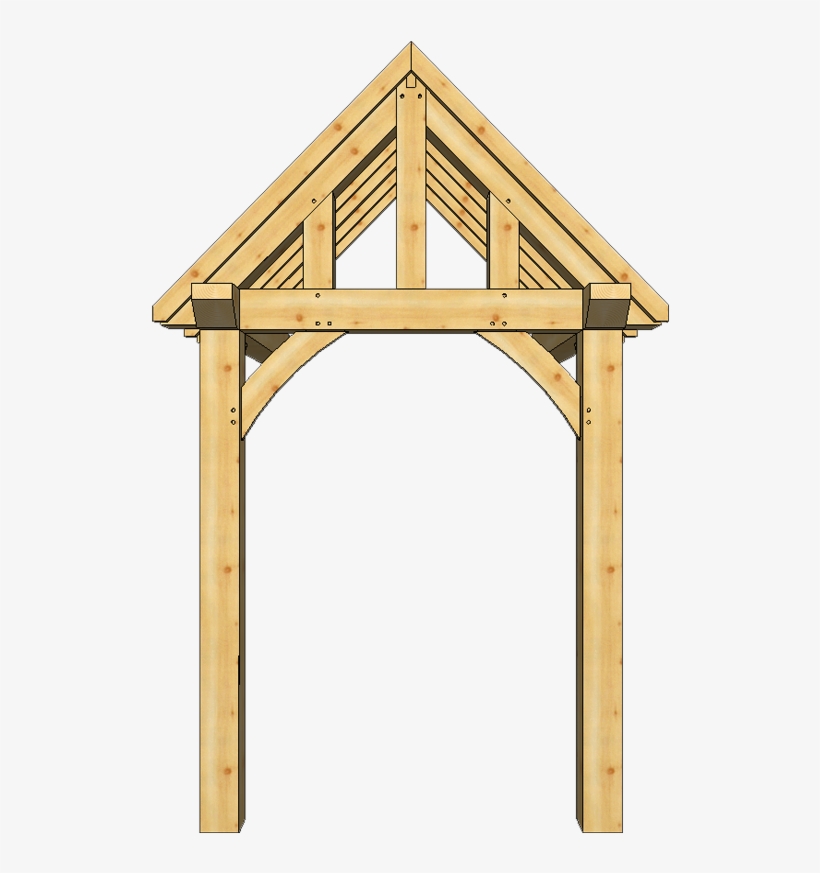 Softwood Porch With King Post Truss - Writing Desk, transparent png download