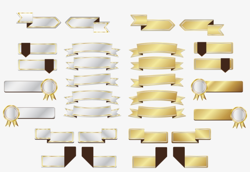 1604 X 1030 5 0 - Silver Ribbon Vector Free, transparent png download