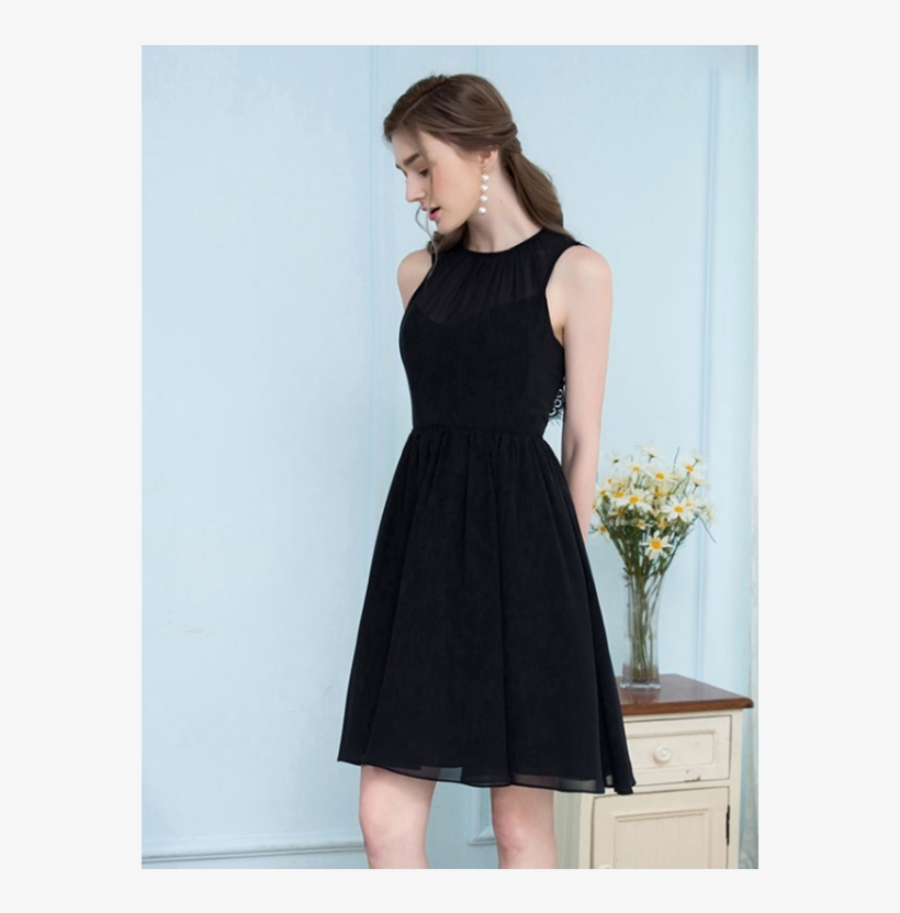 Lace Black Prom Dress, Prom Dress Black, A-line Prom - Little Black Dress, transparent png download