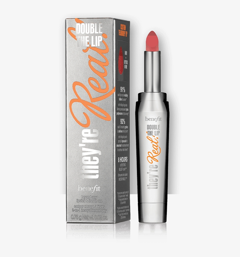 Re Real Double The Lip Travel - Benefit They Re Real Double The Lip Mini, transparent png download