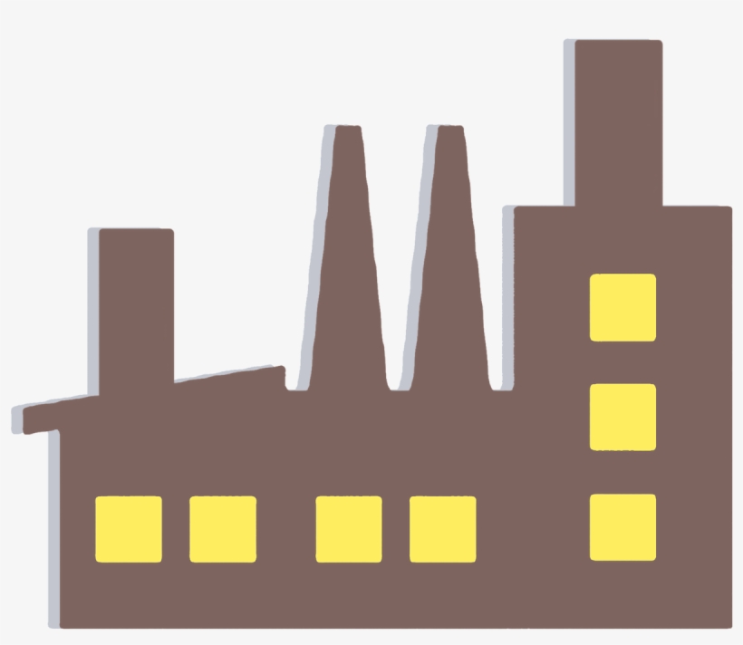 Factory Building Vector - Vector Industry Png Icon, transparent png download