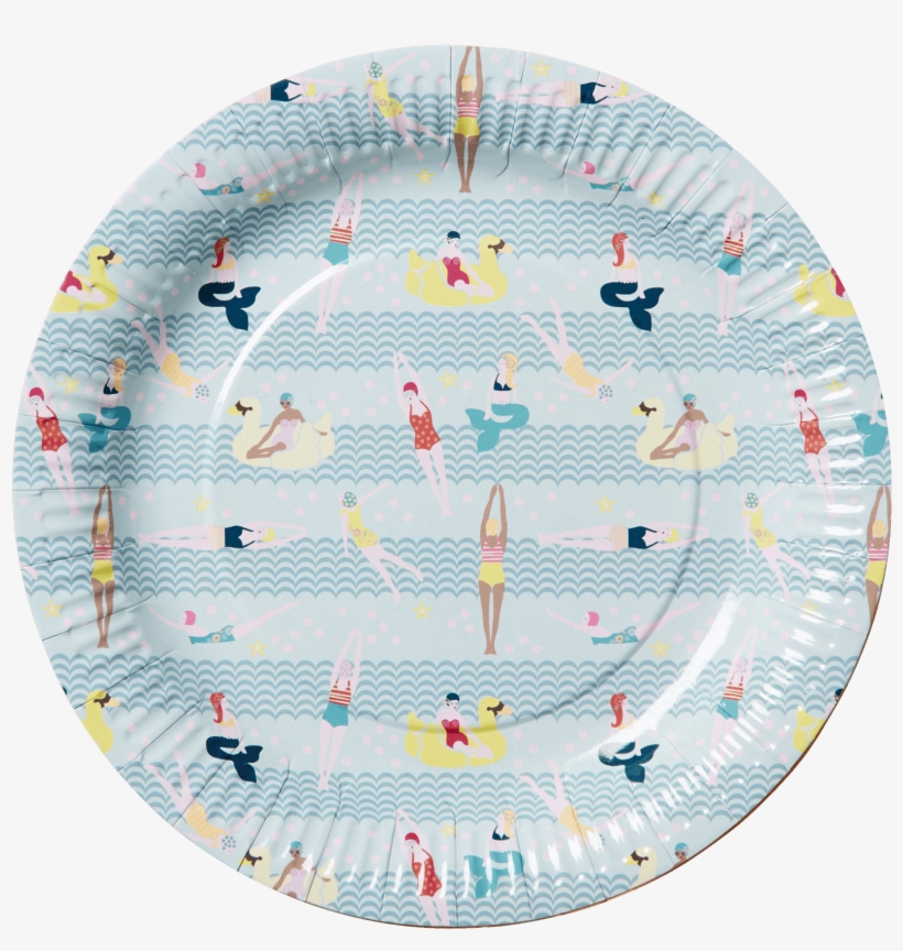 Rice,8 Paper Plate In Assorted Swimster And Butterfly - Plate, transparent png download