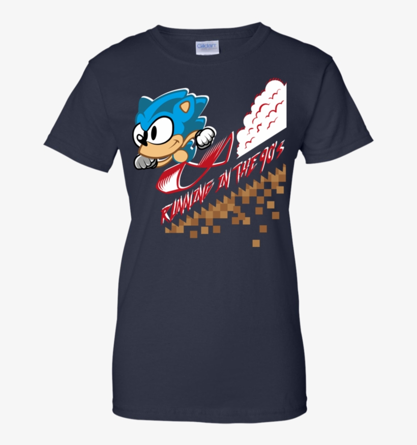 Running In The 90s Sonic T Shirt & Hoodie - T-shirt, transparent png download