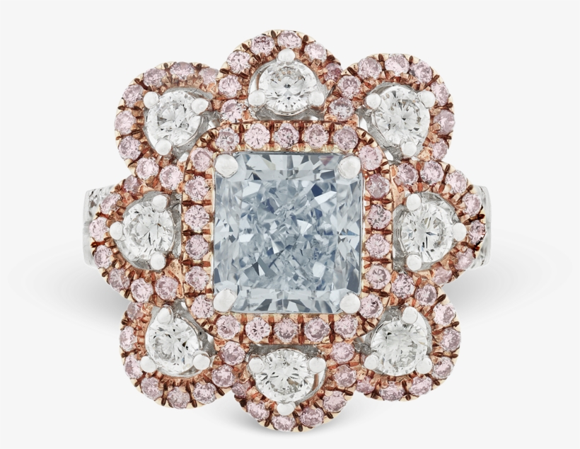 Fancy Very Light Blue Diamond Ring, - Needlework, transparent png download
