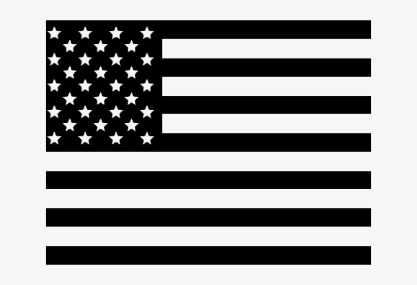 American Flag Clipart Black - American Flag Png Black And White, transparent png download
