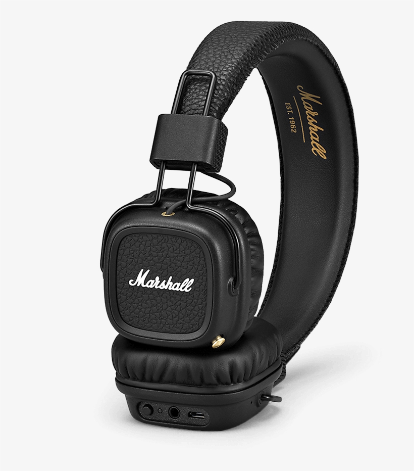 Major Ii Bluetooth Black - Marshall Major 2 Bluetooth Black, transparent png download