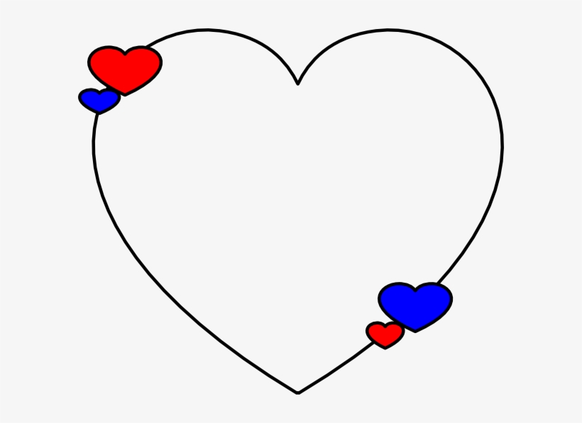 Hearts Blue & Red Clip Art - Hearts Blue And Red, transparent png download