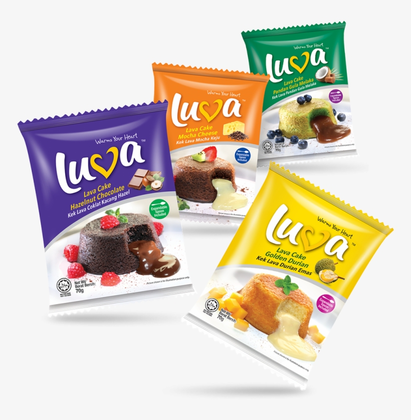 Mighty White Lava Cake Hazelnut Chocolate 70g-800x800 - Luva Lava Cake, transparent png download