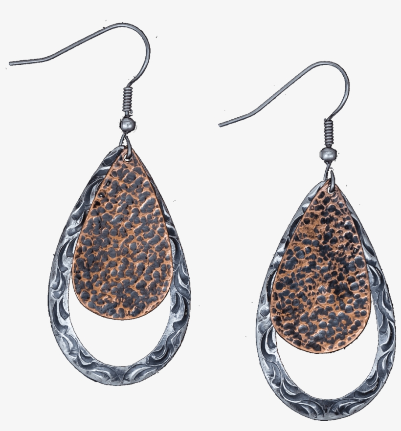 Vogt Silversmiths Collections Hammered Copper Antiqued - Earrings, transparent png download