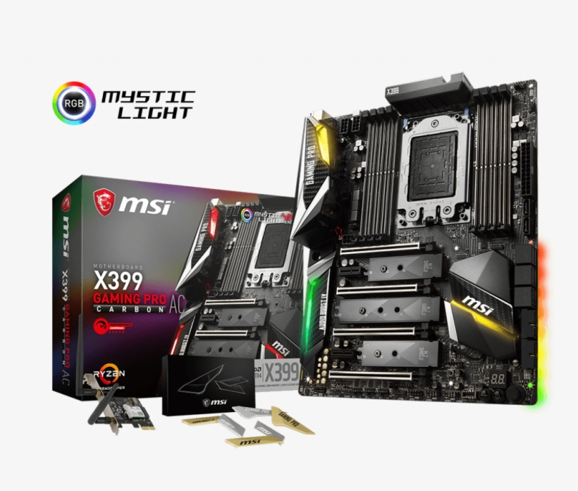 Amd X399 Motherboards X399 Gaming Pro Carbon Ac - Msi X399 Gaming Pro Carbon Ac, transparent png download