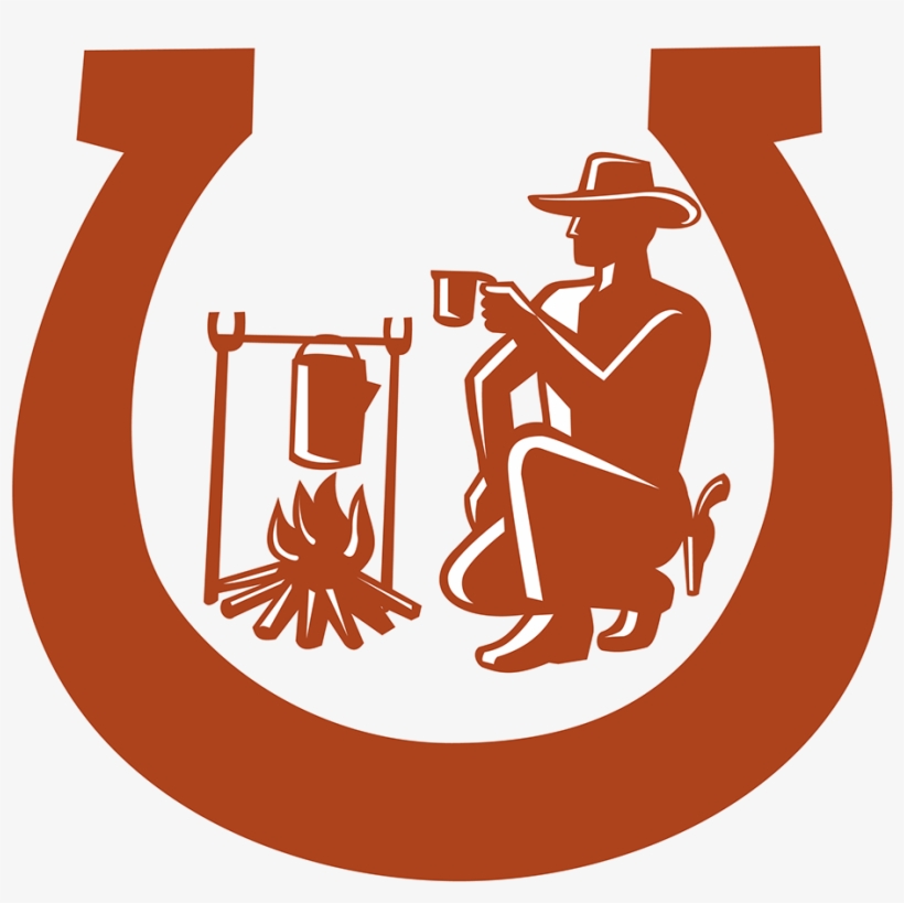 Mascot Icon Illustration Of A Cowboy Drinking Coffee - Cowboy Coffee Vector, transparent png download