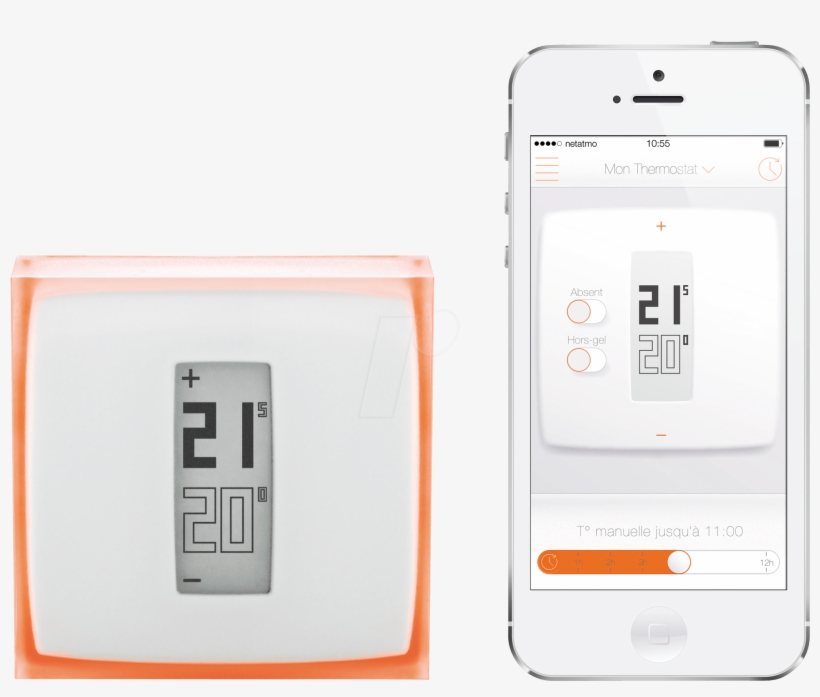 Thermostat With App For Smartphone/iphone Netatmo Nth01 - Smartphone, transparent png download