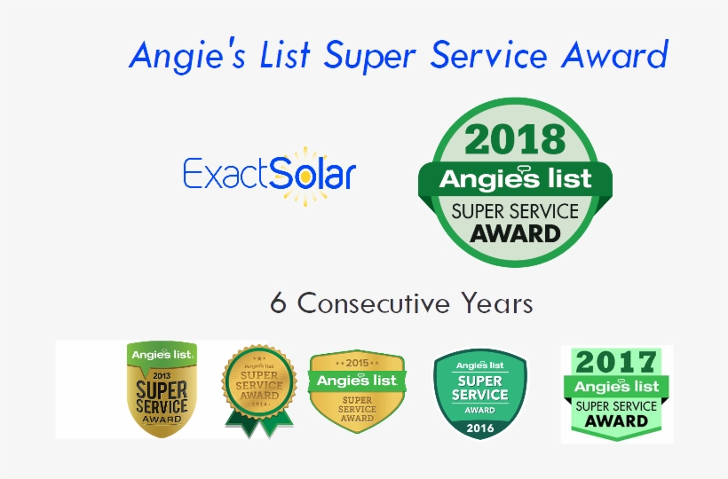 Exact Solar Earns Sixth Angie's List Award In - Angie's List, transparent png download