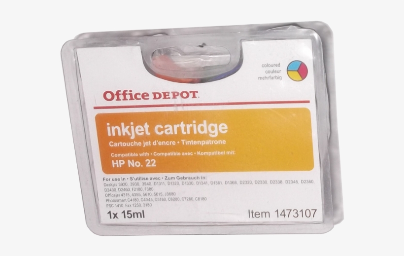 Office Depot Compatible Hp No 22 Inkjet Cartridge - Gadget, transparent png download