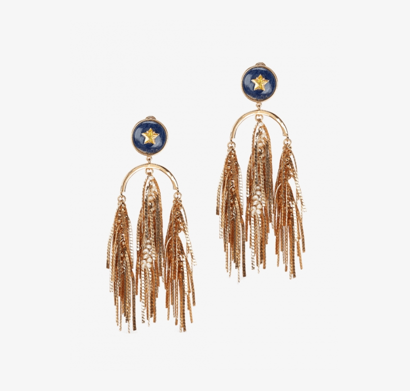 Lapis Nouveau Tassel Earrings - Earrings, transparent png download