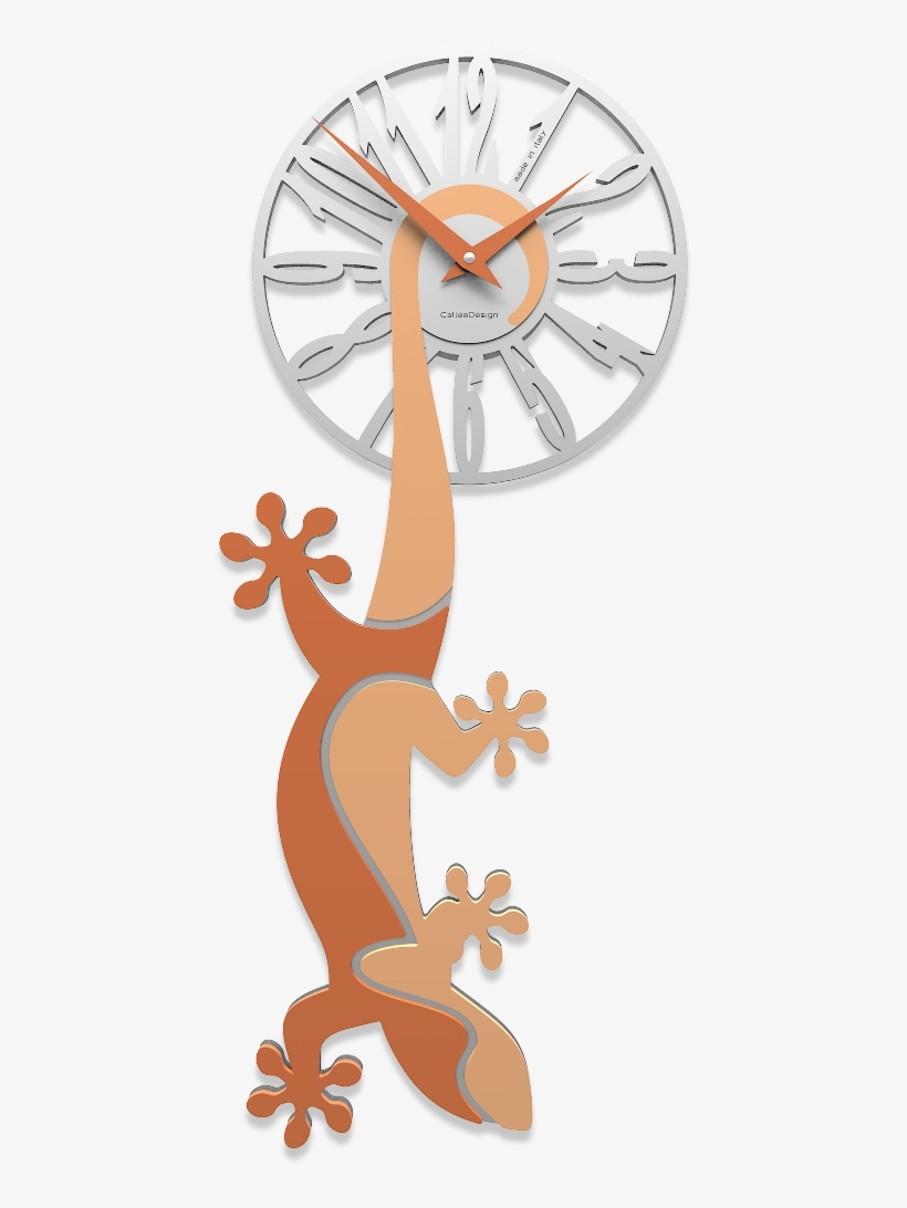 Hanging Gecko - Orologi Da Muro Artistici, transparent png download