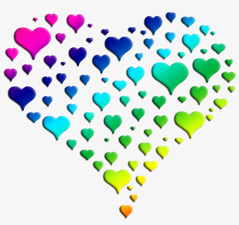 Corações Png - Corações Coloridos Em Png, transparent png download