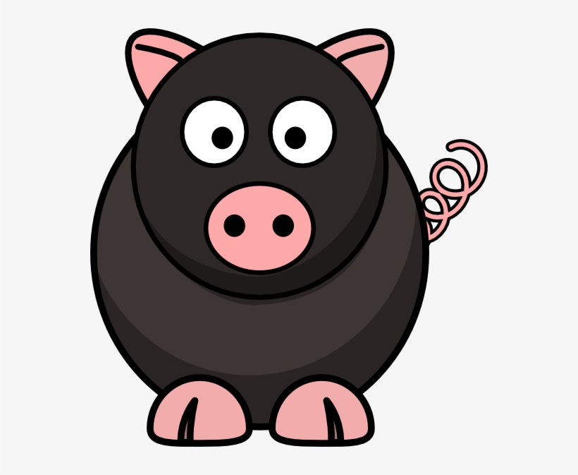 Gray Clipart Pig - Pig Clip Art, transparent png download