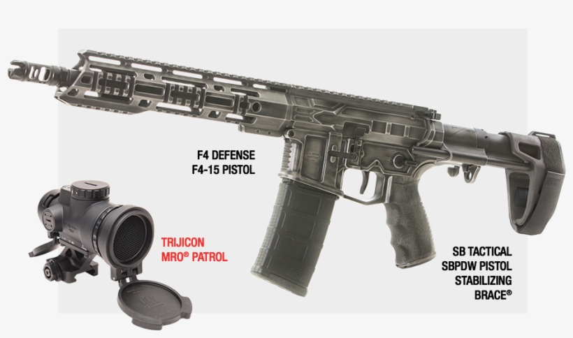 Collection Of Free Pistol Vector Sb Tactical - F4 Defense Ar 15, transparent png download