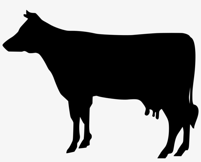 Download Png - Cow Silhouette Clip Art, transparent png download