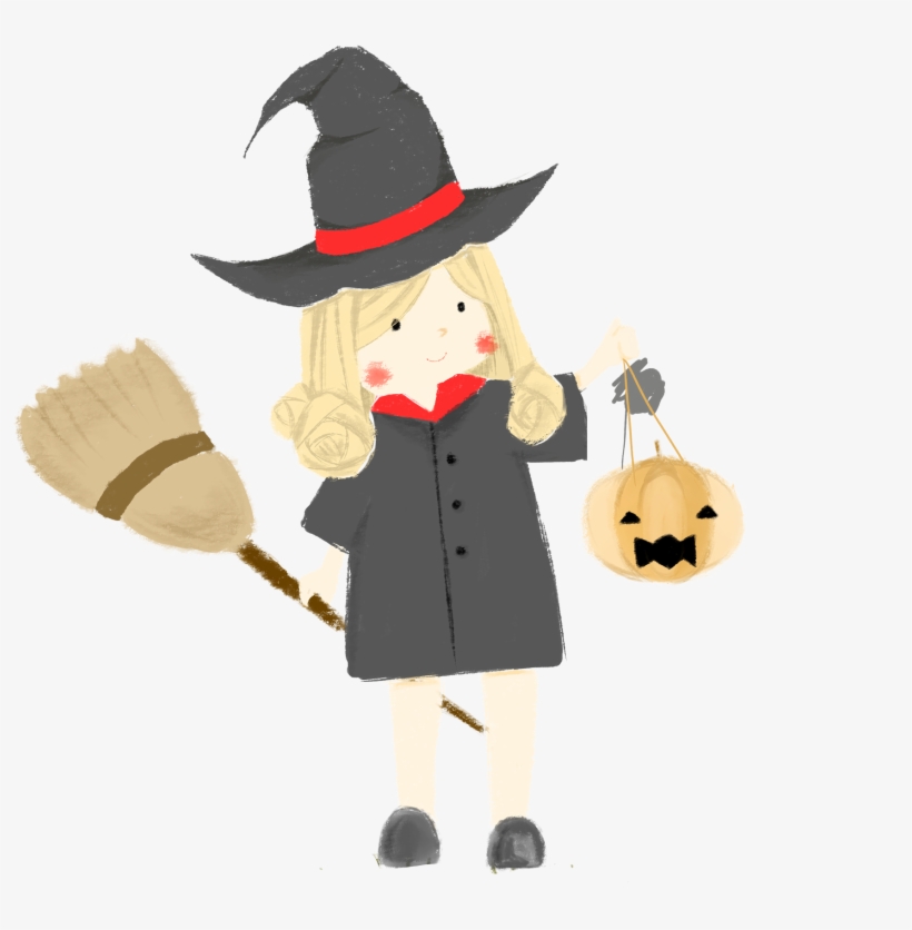 Fresh Cartoon Witch Girl Png And Psd - Cartoon, transparent png download