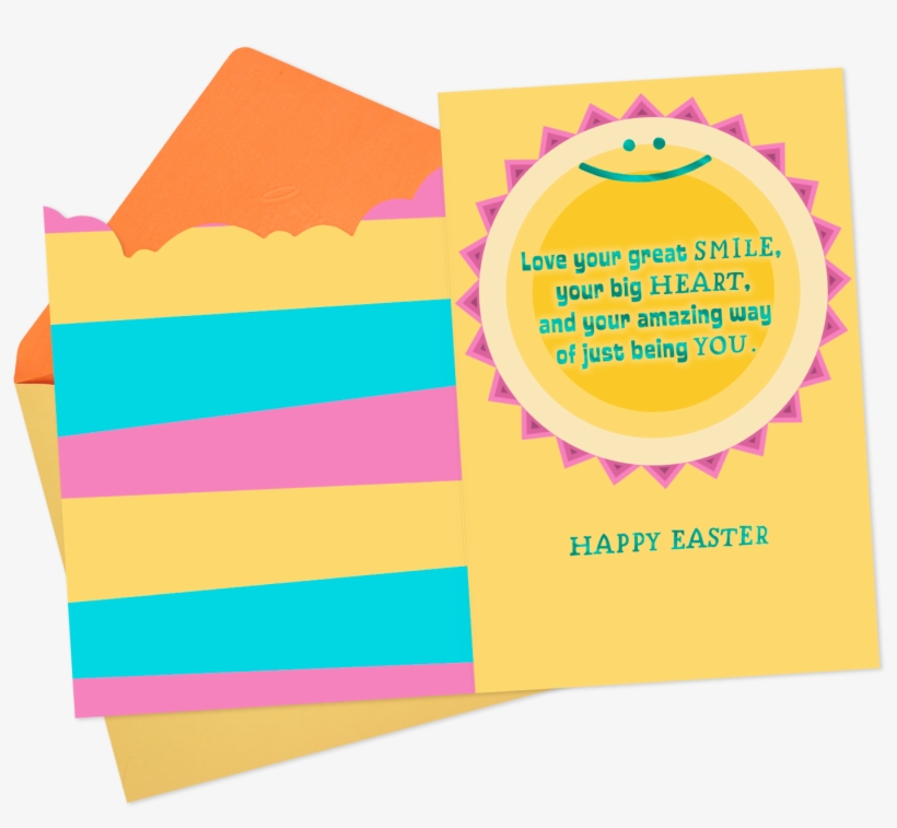 Sun Peeking Over Clouds Easter Card - Paper, transparent png download