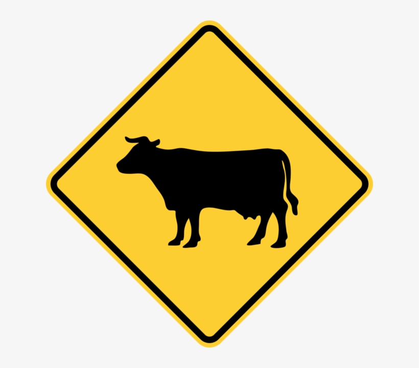 Load In 3d Viewer Uploaded By Anonymous - Cattle Crossing Sign, transparent png download