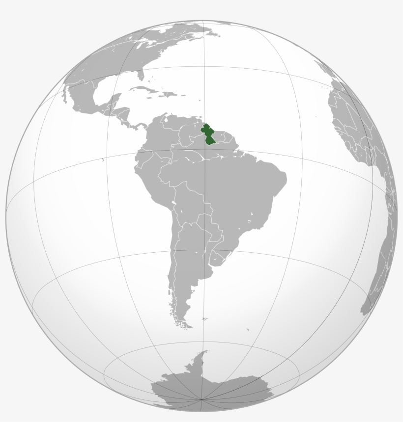 Guyana - World Map, transparent png download