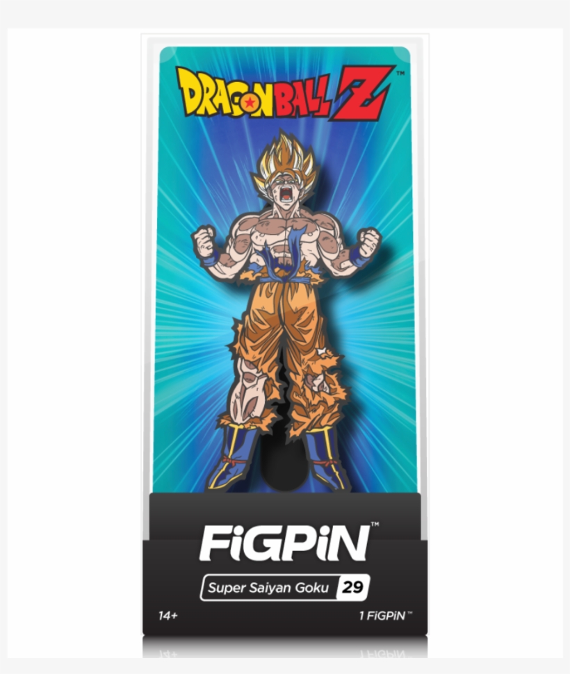 Super Saiyan Goku Enamel Pin, With Display Case, By - Dragon Ball Super Figpin, transparent png download