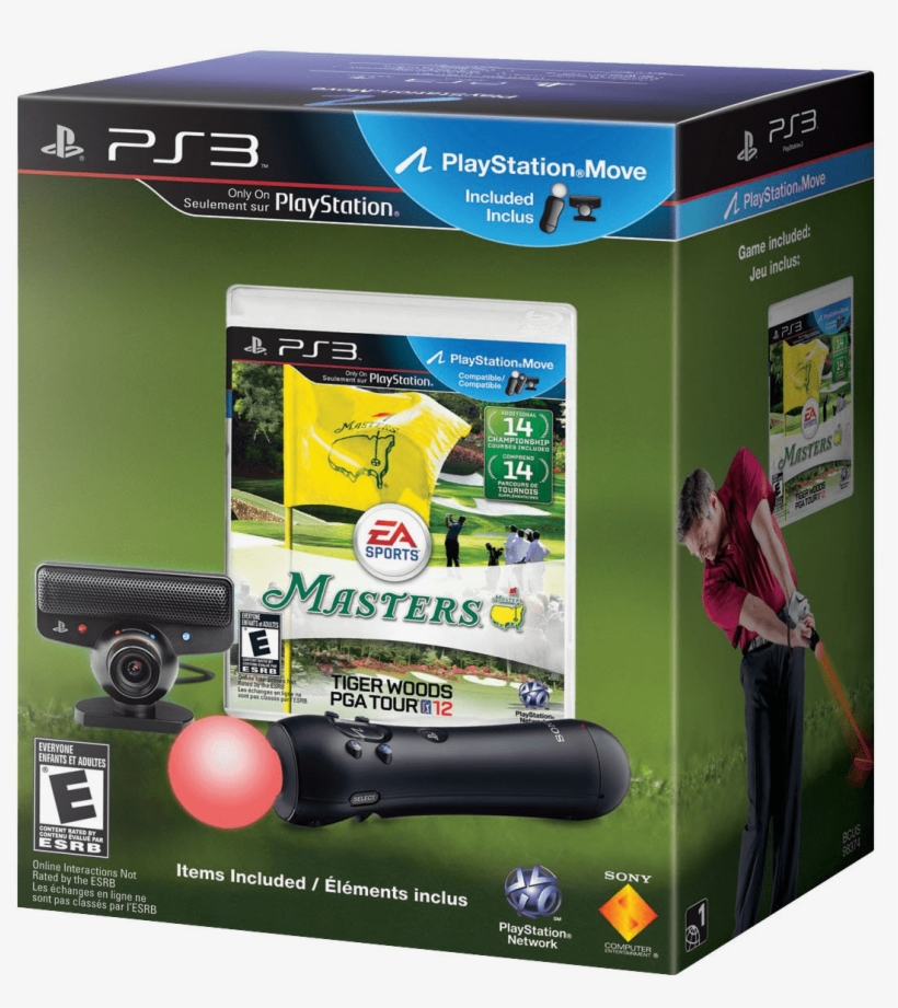 Tiger Woods Move Bundle Playstation - Playstation Move ゴルフ, transparent png download