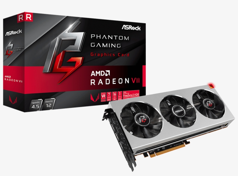 Asrock Lists The Phantom Gaming X Amd Radeon Vii Graphics - Asrock Phantom Gaming Radeon Vii, transparent png download
