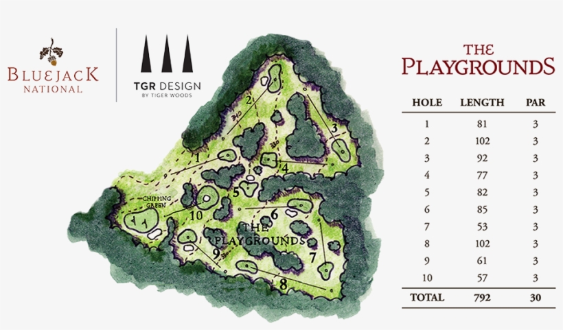 Created By Tgr Design, The Playgrounds Will Provide - Bluejack National Golf Map, transparent png download