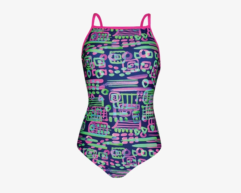 Kiefer Women's Glyph Polyester One Piece Swimsuit - Maillot, transparent png download