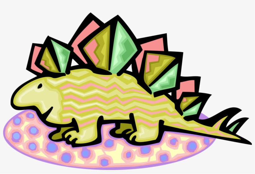 Vector Illustration Of Prehistoric Stegosaurus Dinosaur, transparent png download