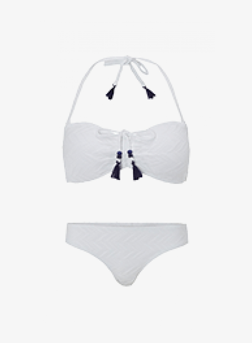 Island Textured Bandeau Top & Bottom - Swimsuit Top, transparent png download