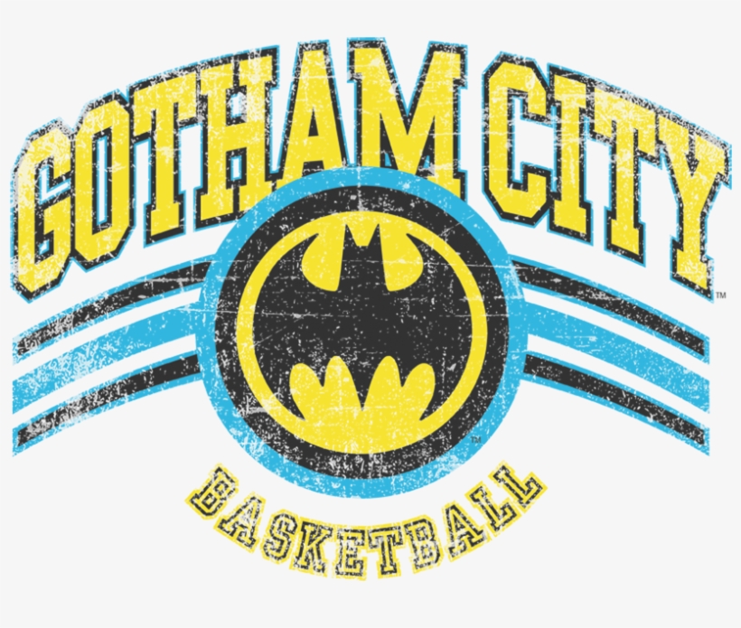 Dc Comics Gotham City Basketball Men's Ringer T-shirt - Emblem, transparent png download