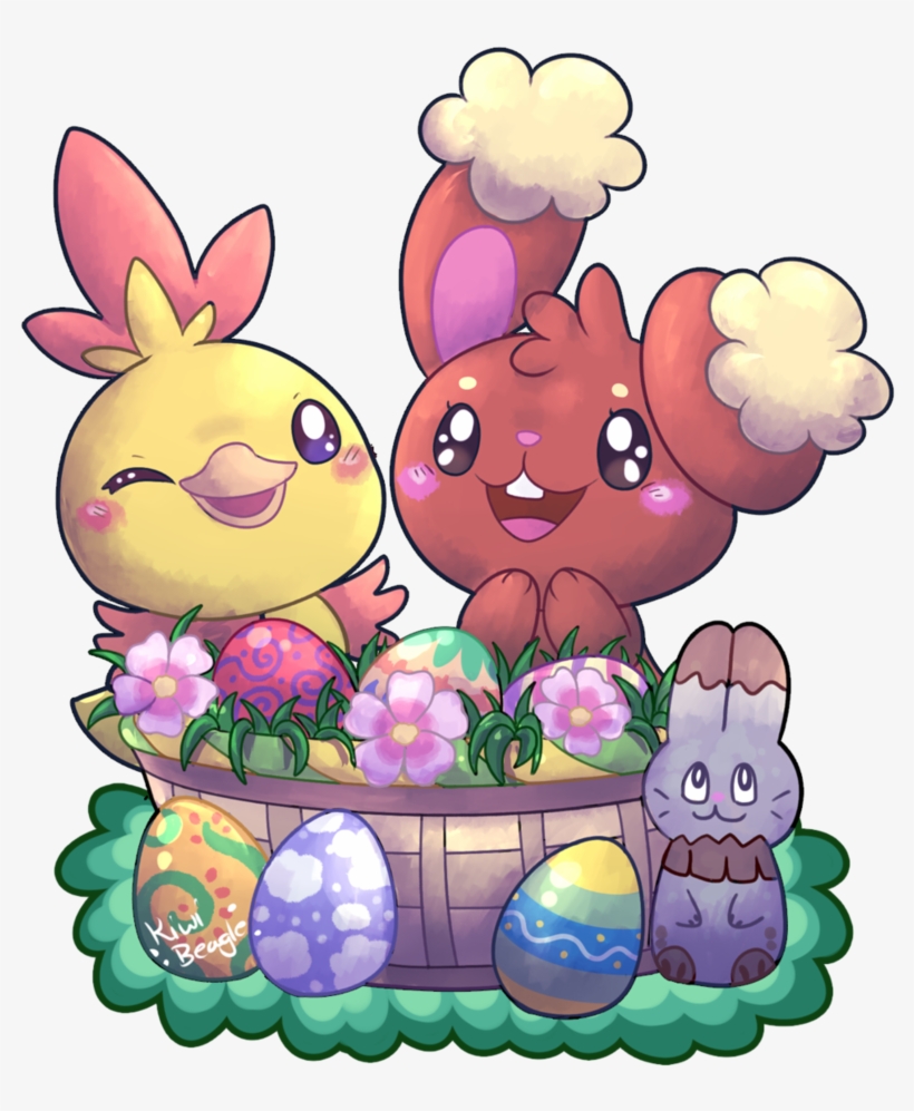 Torchic And Buneary - Cartoon, transparent png download