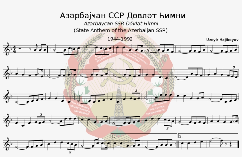 Anthem Of The Azerbaijan Soviet Socialist Republic - Circle, transparent png download