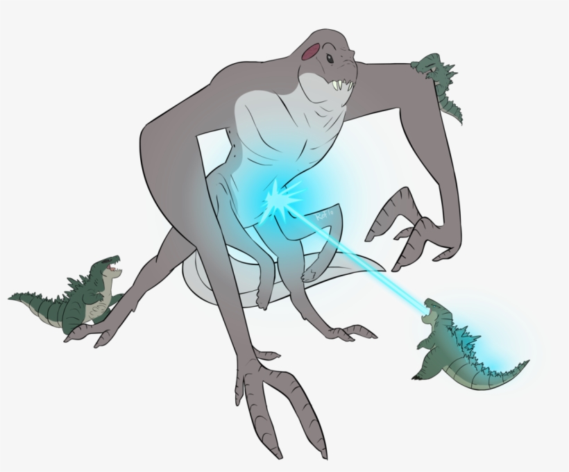 Goji Trio Vs Adult Clover [commission] - Legendary Godzilla Vs Godzilla Earth, transparent png download