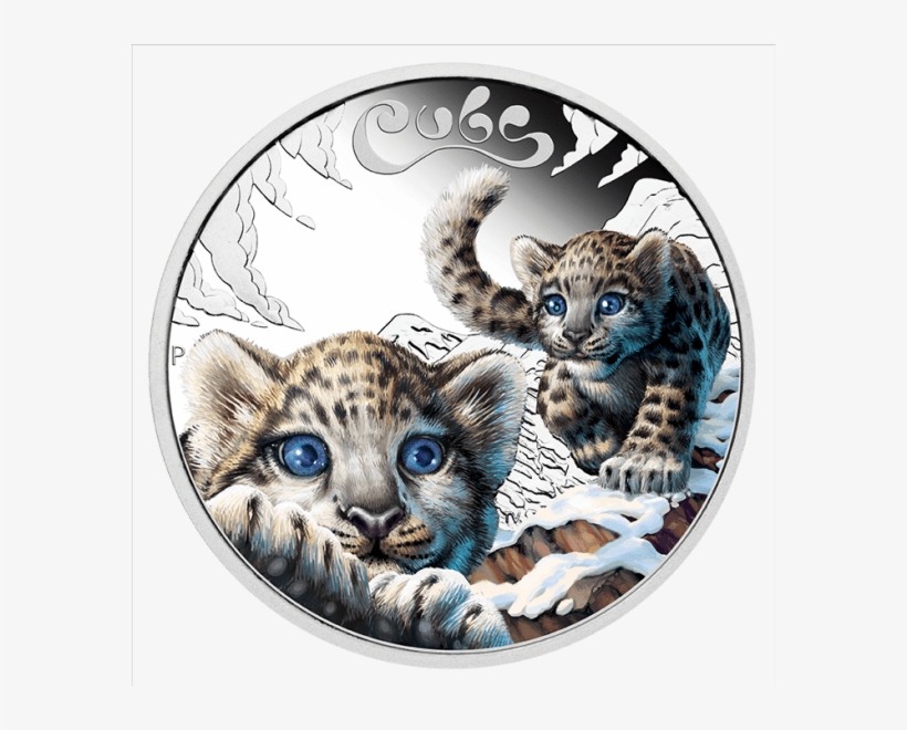 01 2016 Thecubs Snowleopard Silver 1 2oz Onedge - Cubs Tuvalu White Lion, transparent png download