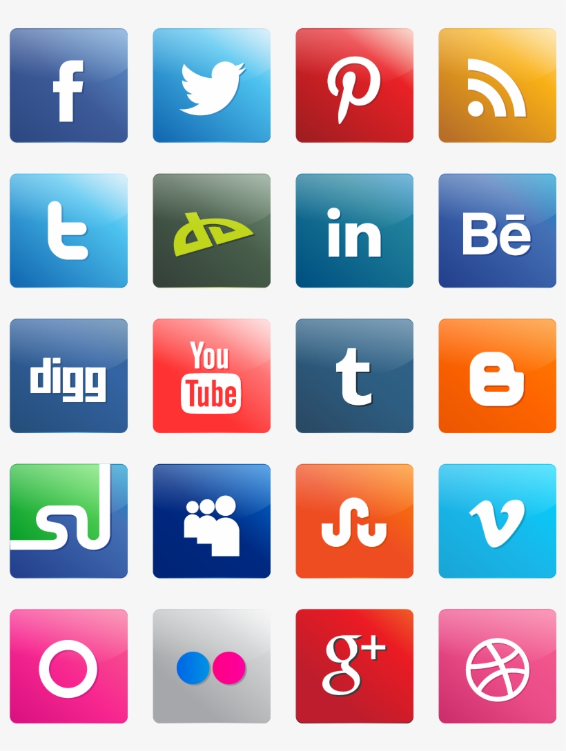 Download Social Media Icons - Media Social Retro Icon, transparent png download